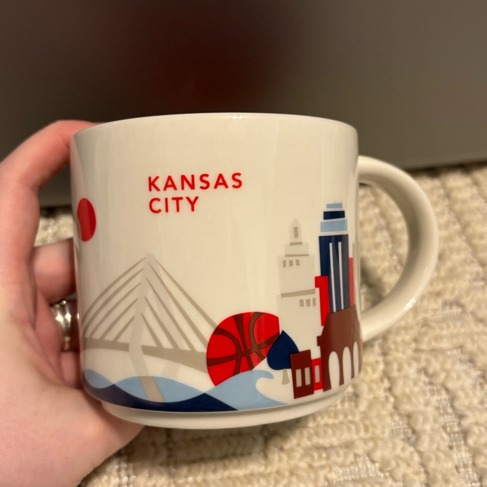 Starbucks Kansas City You Are Here Collection Themed Coffee Mug 2016 Red&White - Picture 7 of 8